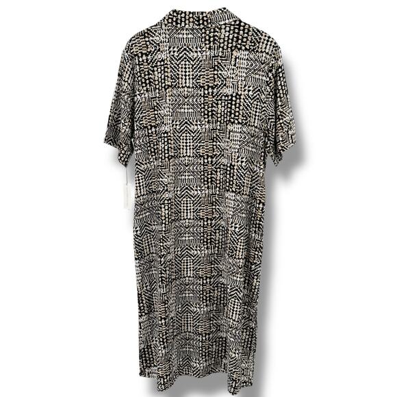 Nottibianche Casual Linen Blend Maxi Dress Womens Sz M Button Front Pockets - Picture 4 of 5